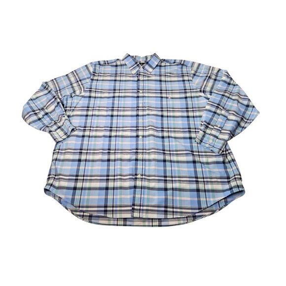 Polo Ralph Lauren Performance Button Up Shirt Long Sleeve Men’s 2XB BIG Blue - Picture 1 of 6
